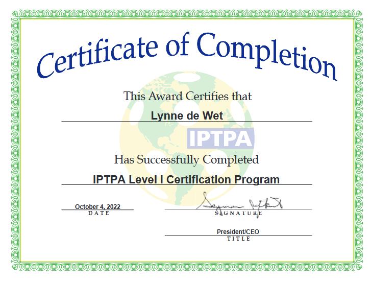 Level 1 IPTPA Certificate